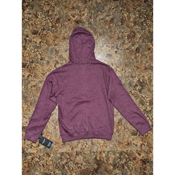 Starting Point Men’s Ultra Soft Fleece Hoodie Size Small Wine Heather Pullover - Picture 2 of 8
